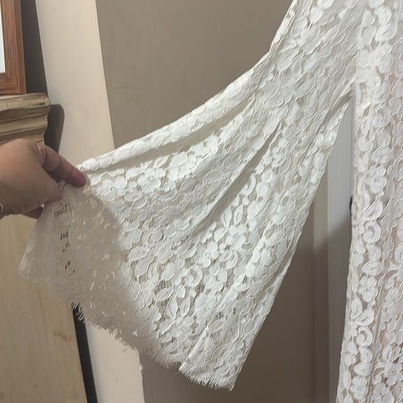 Anthropologie Endless Rose lace bell sleeve dress - Picture 4 of 6